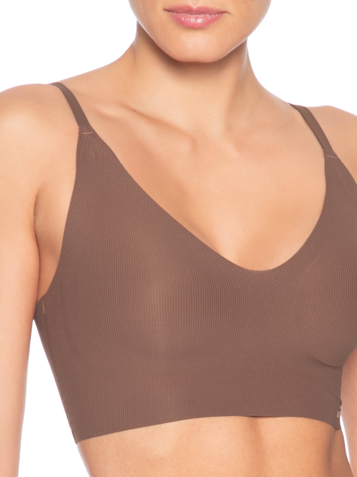 Sutiã Top Com Bojo Removível Naked Marrom Hope