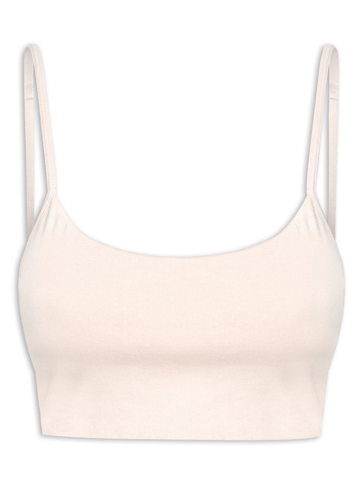 Sutiã Top Em Algodão Sem Bojo E Sem Aro Florescer - Bege
