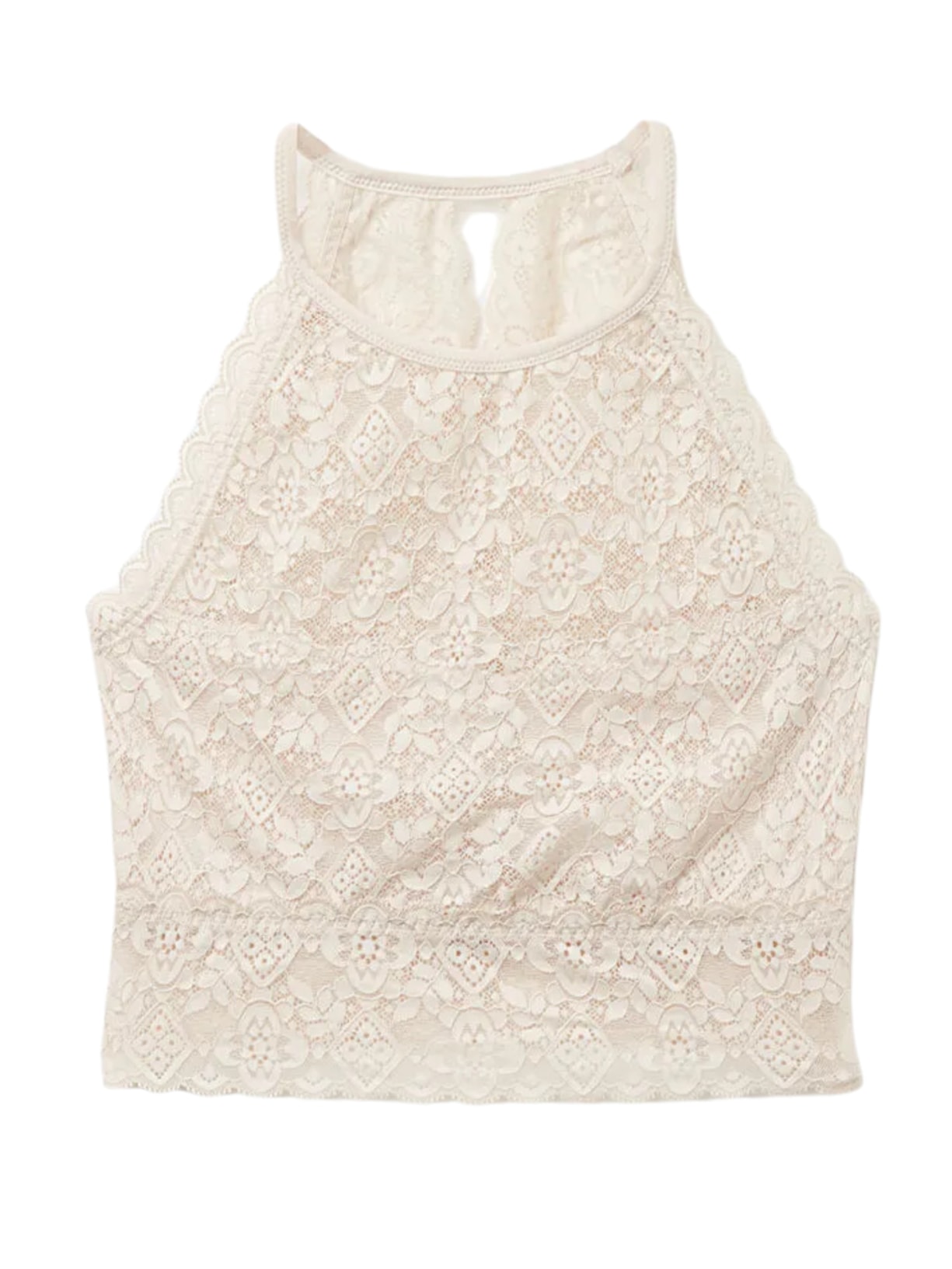 Sutiã Top Em Renda - Off-White