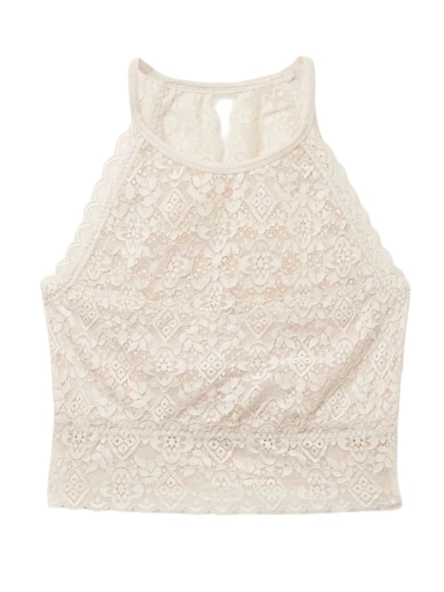 Sutiã Top Em Renda - Off-White