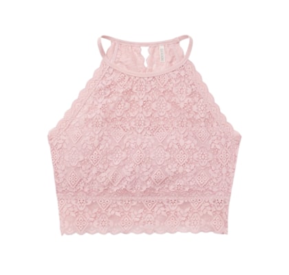 Sutiã Top Em Renda - Rosa