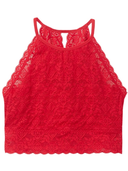Sutiã Top Em Renda - Vermelho