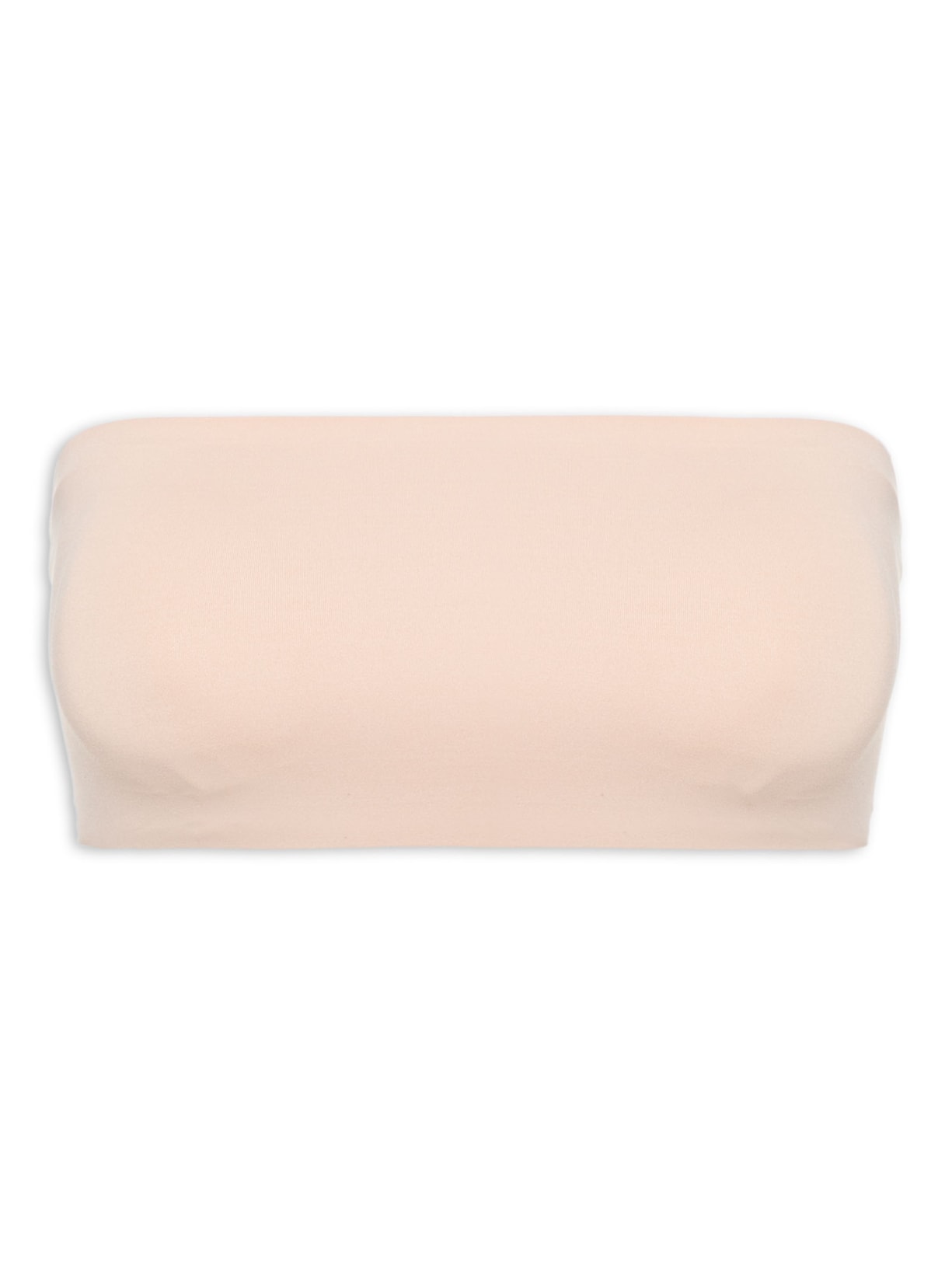 Sutiã Top Faixa Com Bojo Removível Em Microfibra - Bege