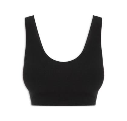 Sutiã Top Invisível Com Bojo Em Microfibra - Preto