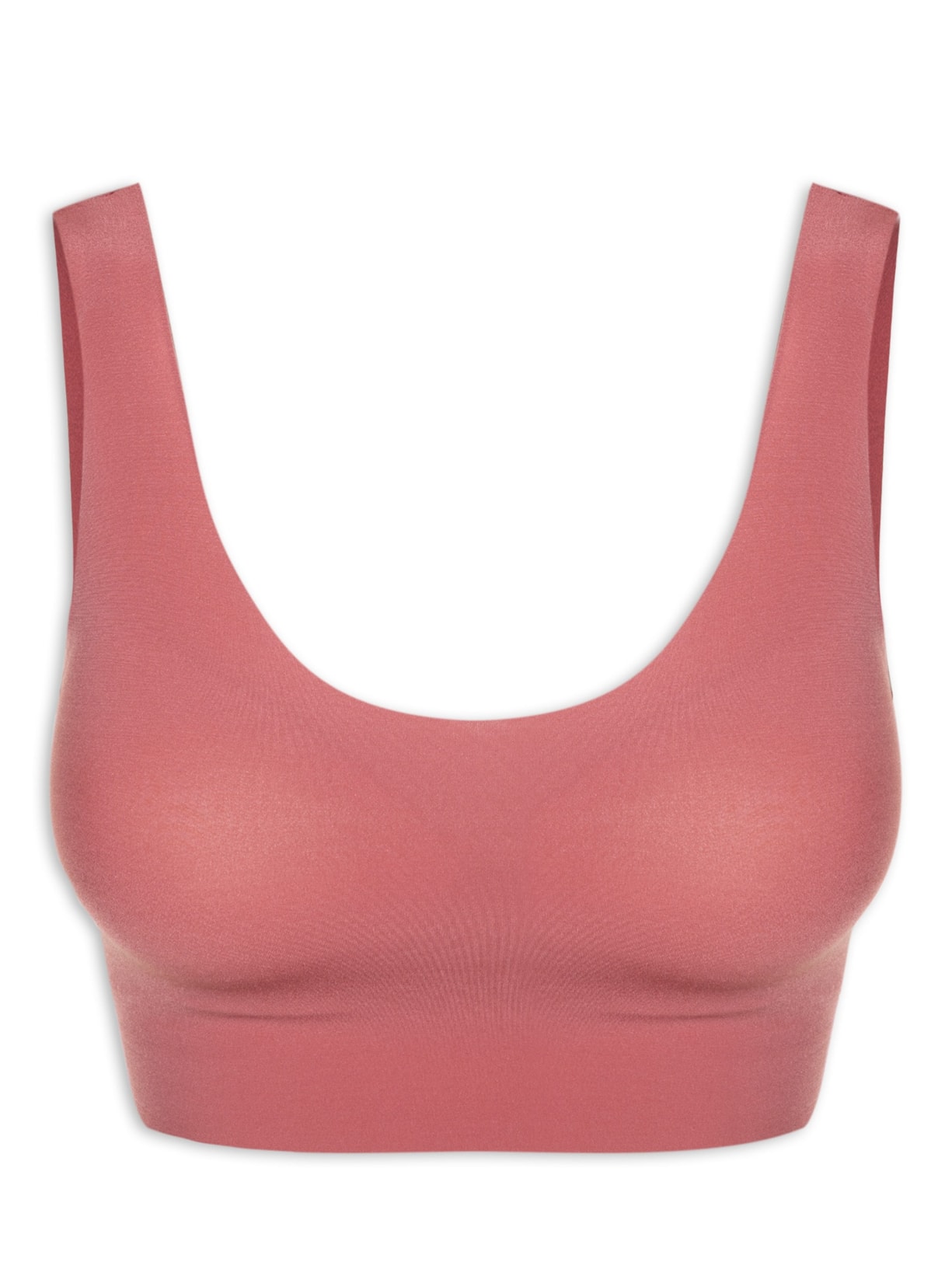 Sutiã Top Invisível Com Bojo Em Microfibra - Vermelho