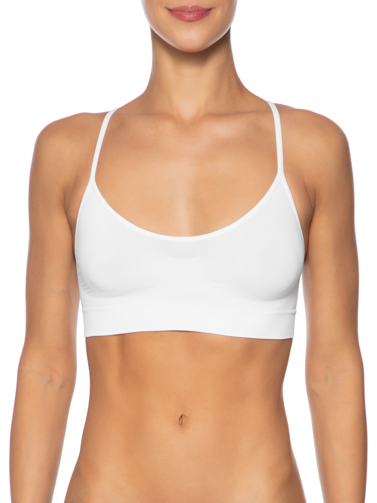 Sutiã Top Nadador Em Microfibra Light Branco Hope