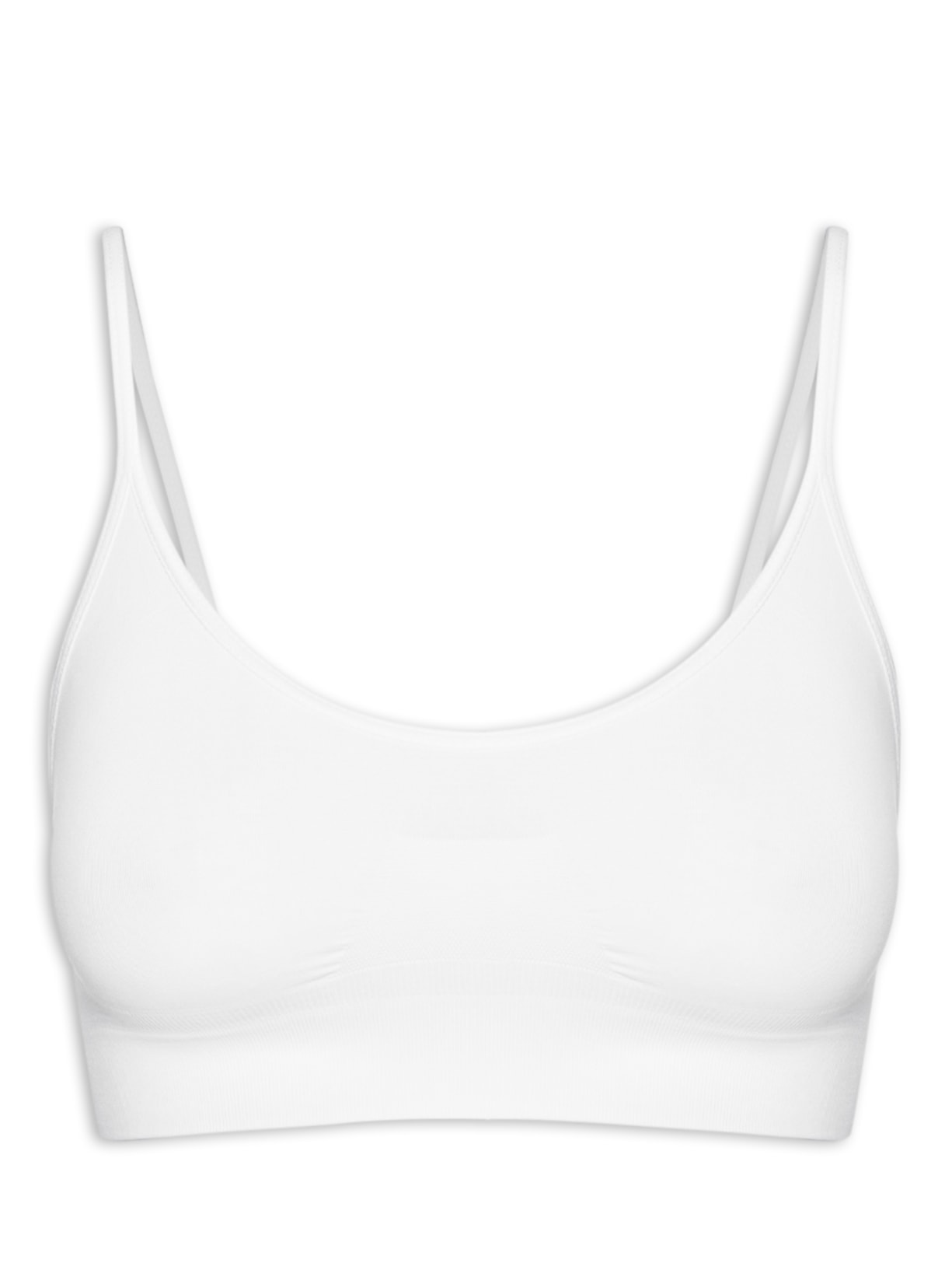 Sutiã Top Sem Bojo E Sem Aro Em Microfibra Light - Branco