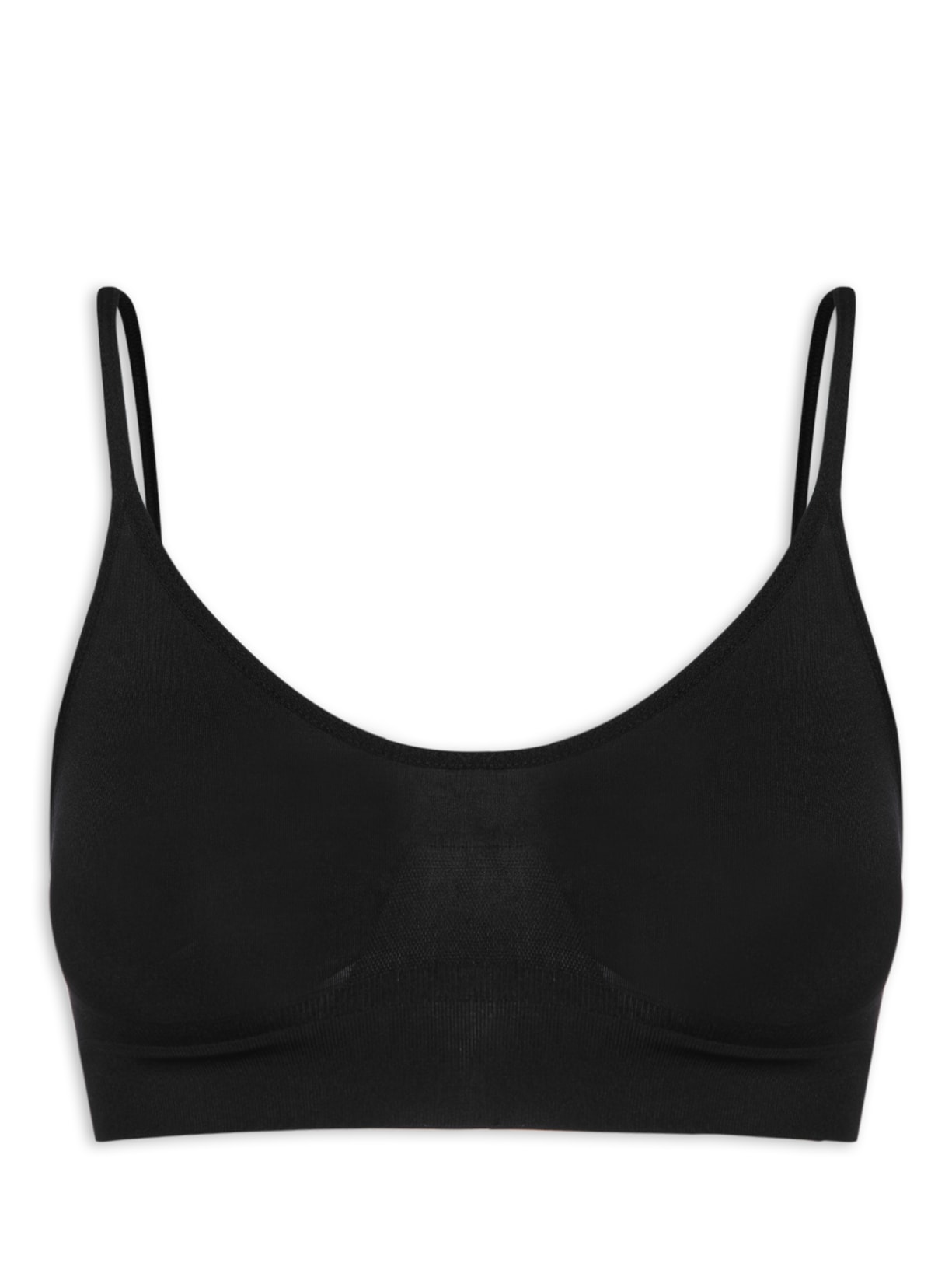 Sutiã Top Sem Bojo E Sem Aro Em Microfibra Light - Preto