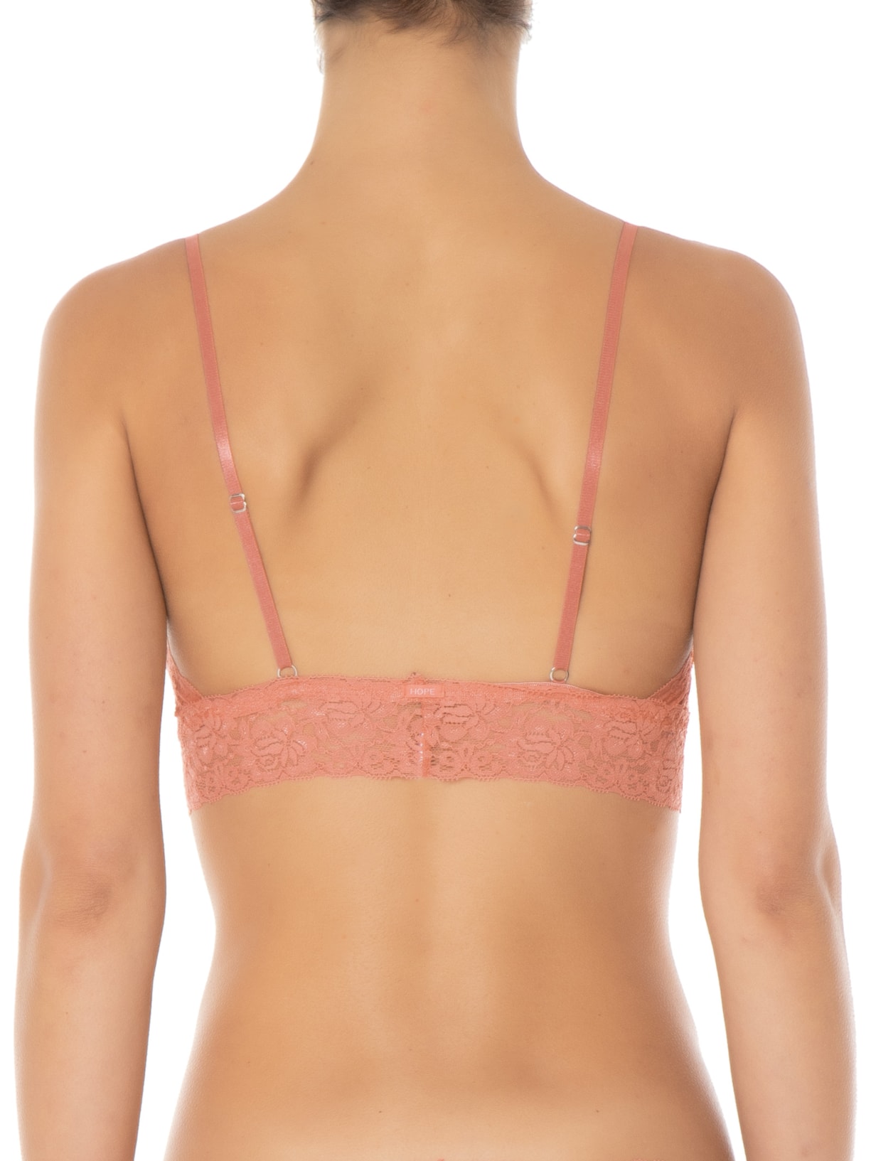 Sutiã Top Triângulo Com Bojo Removível Em Renda Rosa Hope
