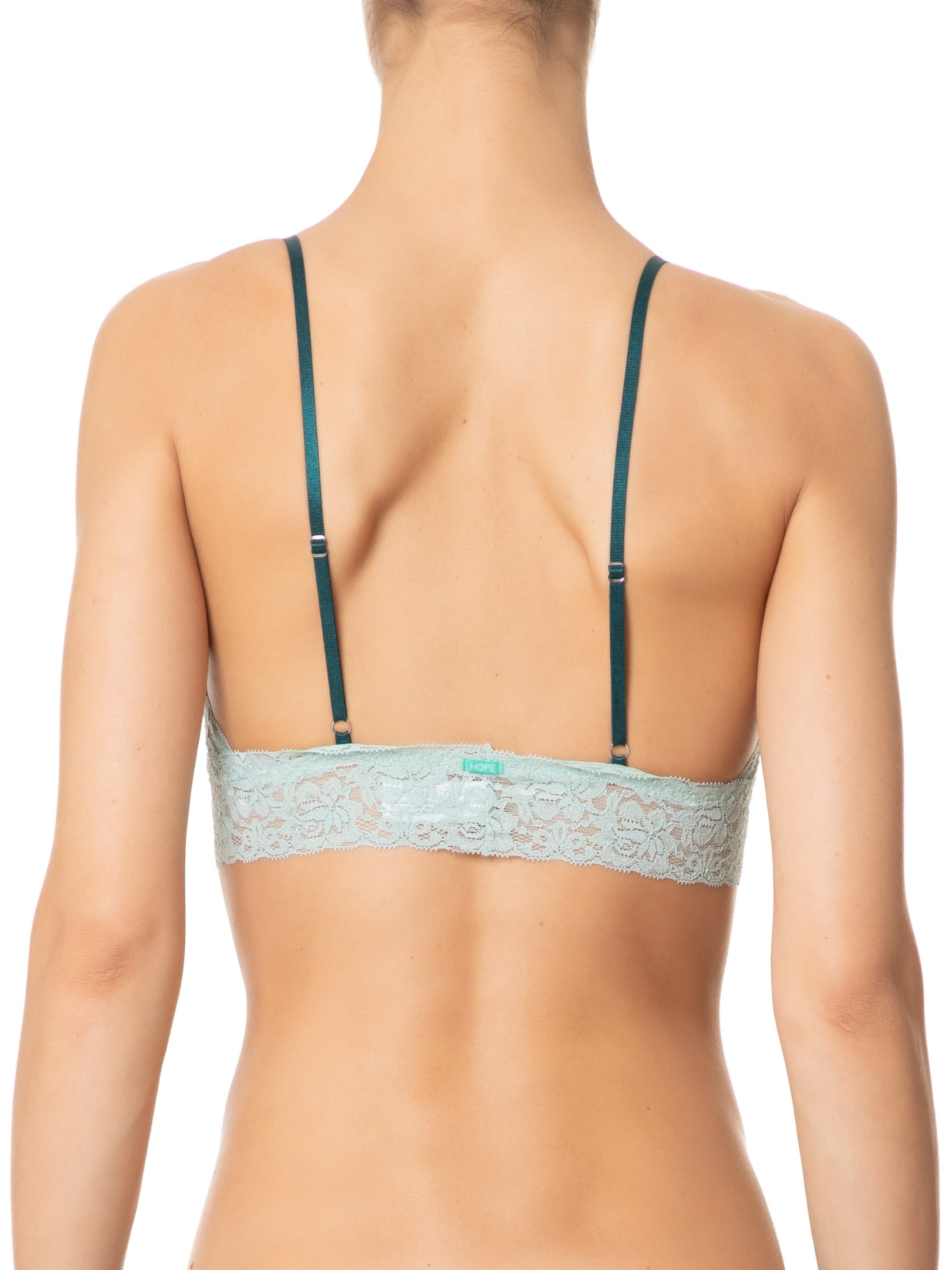 Sutiã Top Triângulo Com Bojo Removível Em Renda Verde Hope