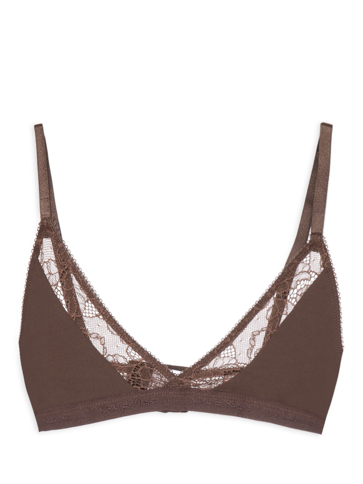 Sutiã Top Triângulo Soft Lace - Marrom