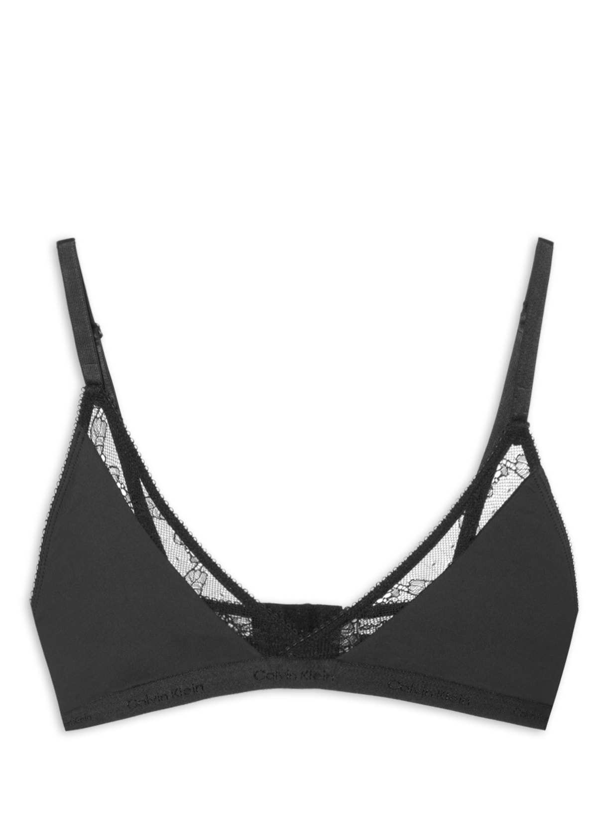 Sutiã Top Triângulo Soft Lace - Preto