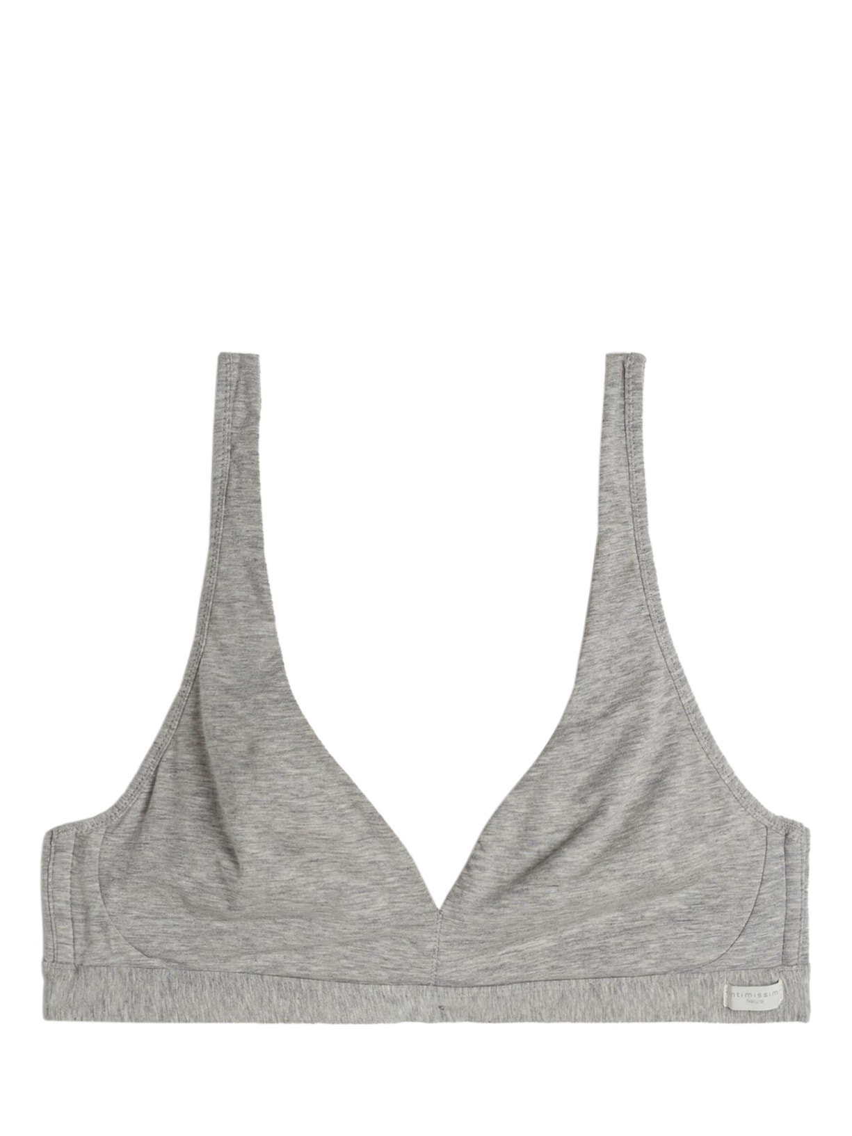 Sutiã Triangular Lara De Algodão Natural - Cinza