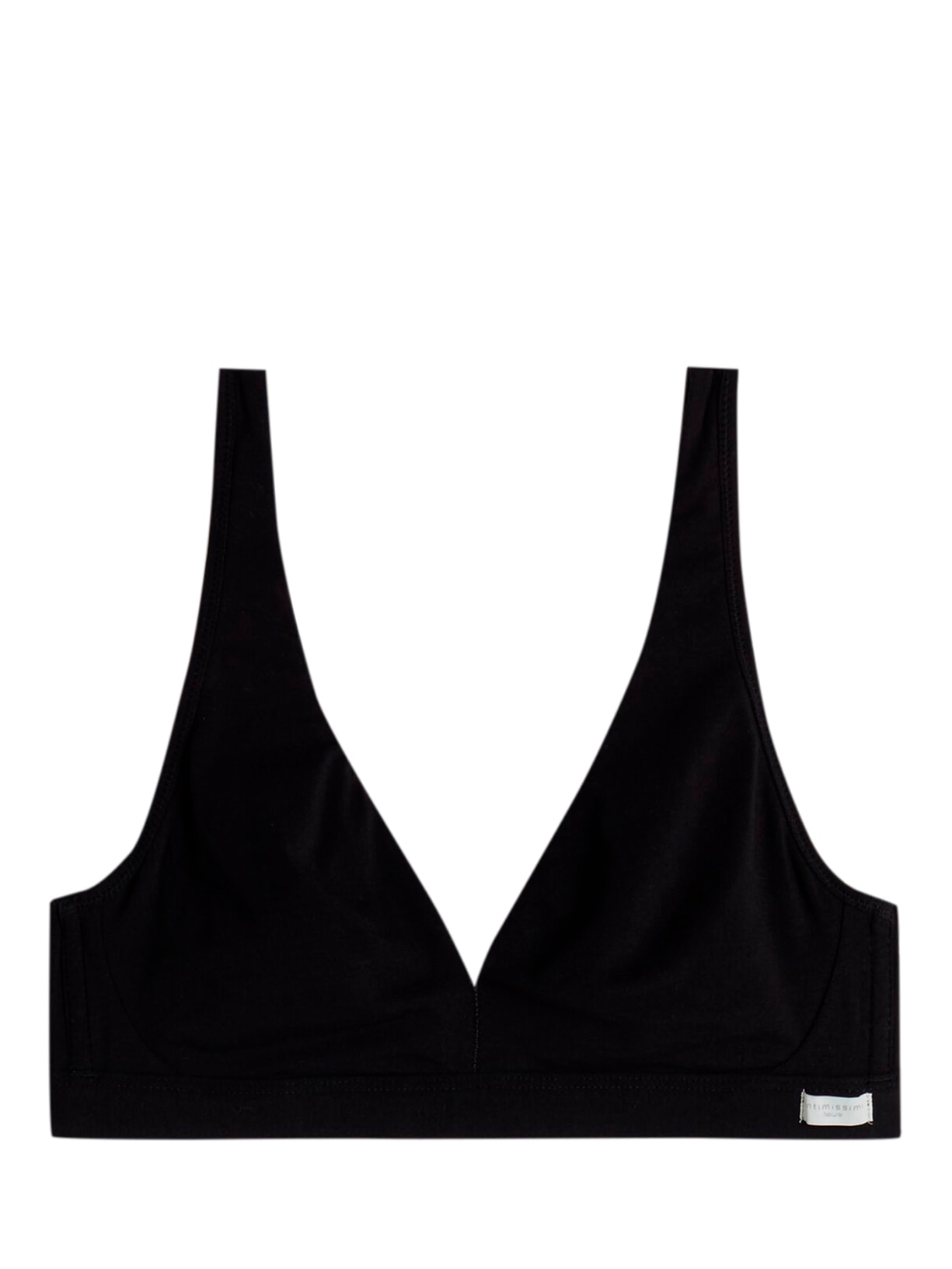 Sutiã Triangular Lara De Algodão Natural - Preto