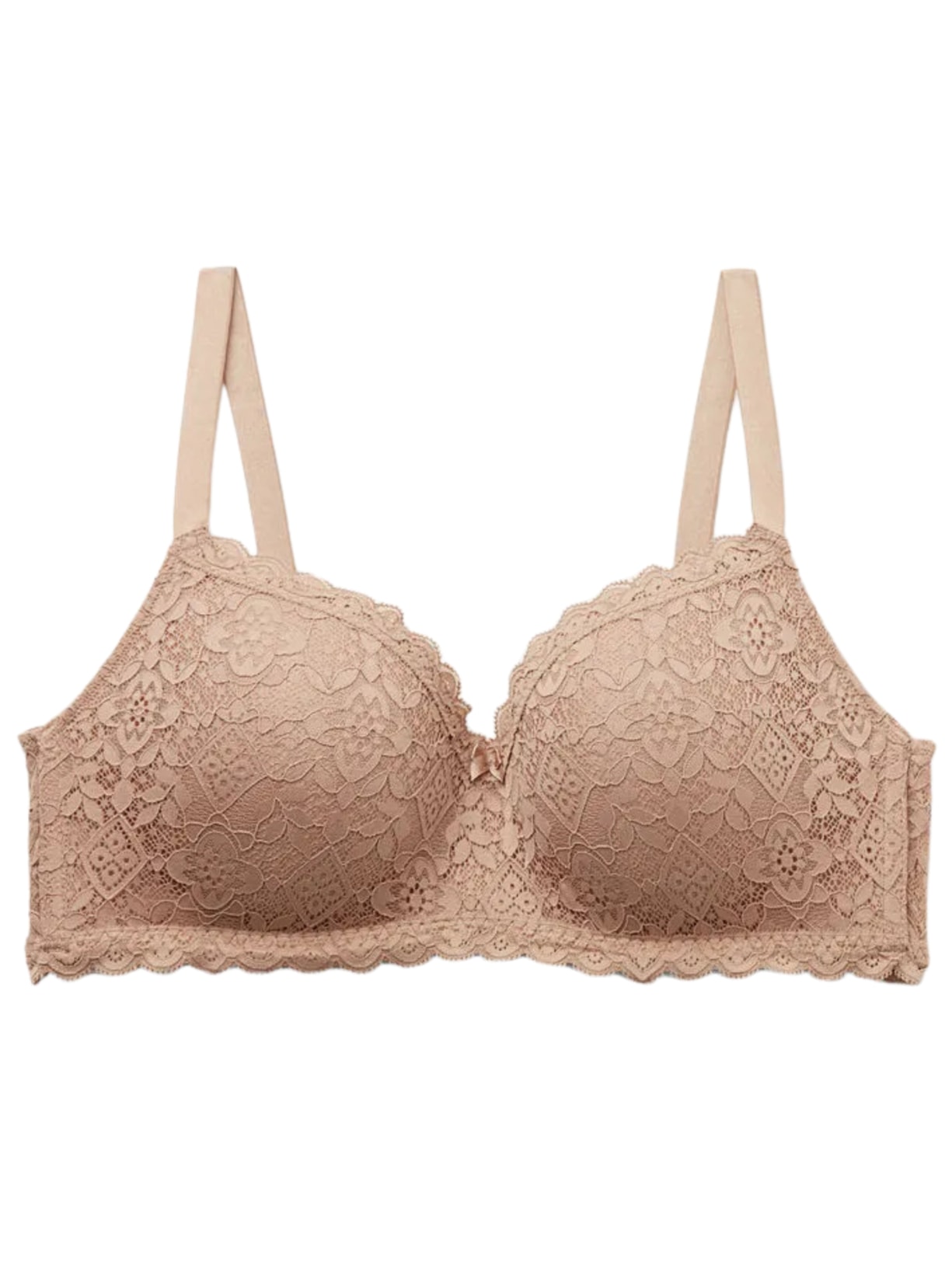 Sutiã Triângulo Adele Em Renda - Bege
