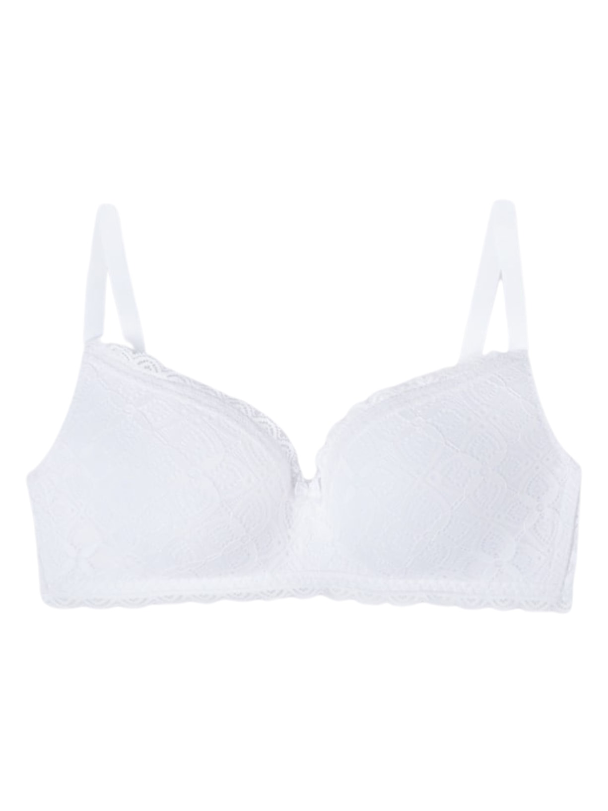 Sutiã Triângulo Adele Em Renda - Branco