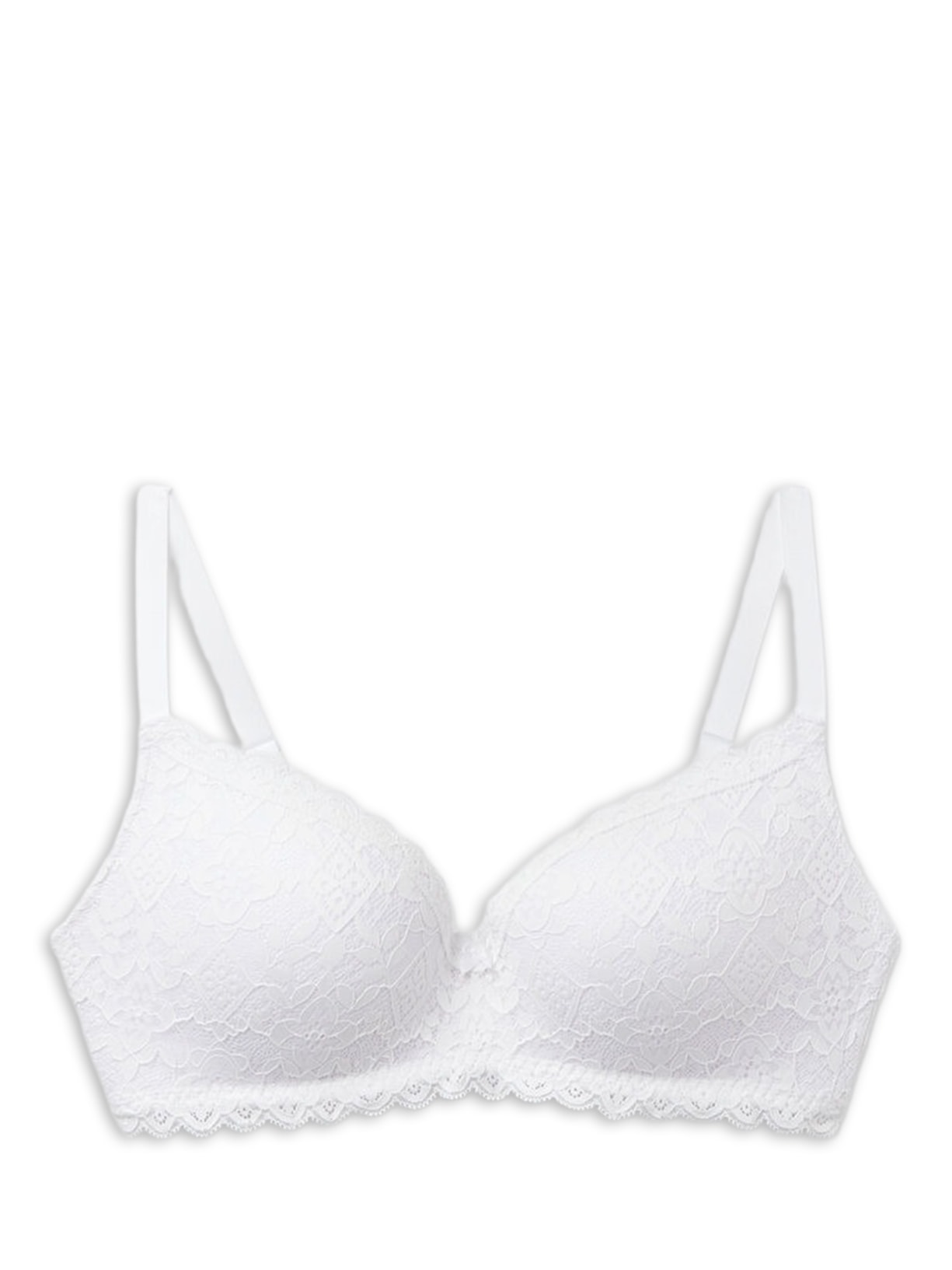 Sutiã Triângulo Adele Em Renda - Branco