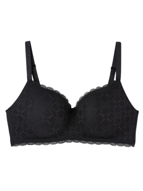 Sutiã Triângulo Adele Em Renda - Preto
