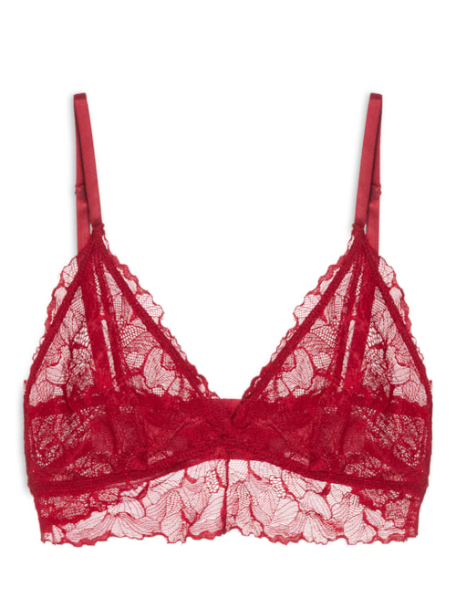 Sutiã Triângulo Bridal Lace - Vermelho