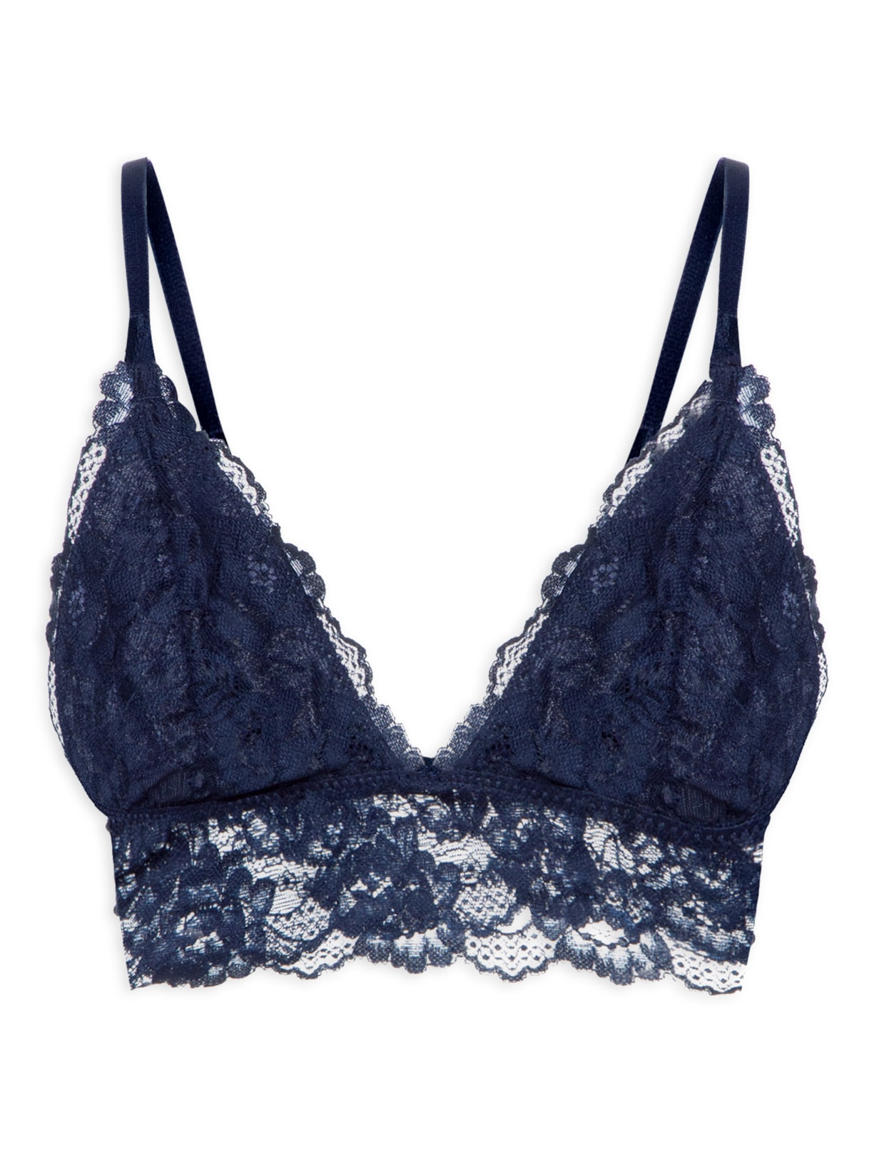 Sutiã Triangulo CK Black Lace - Azul