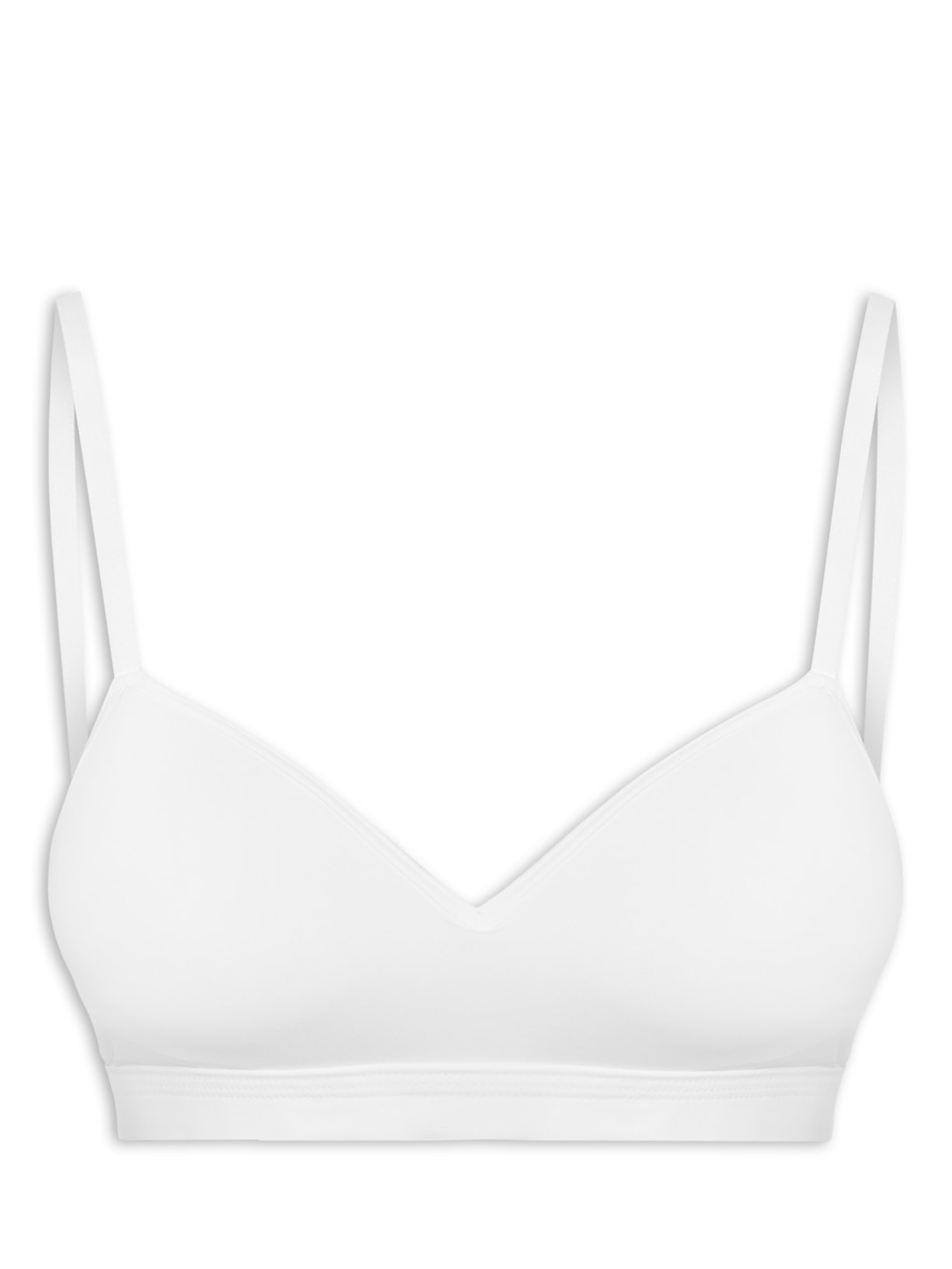 Sutiã Triângulo Com Bojo Soft Sem Aro Básico - Branco