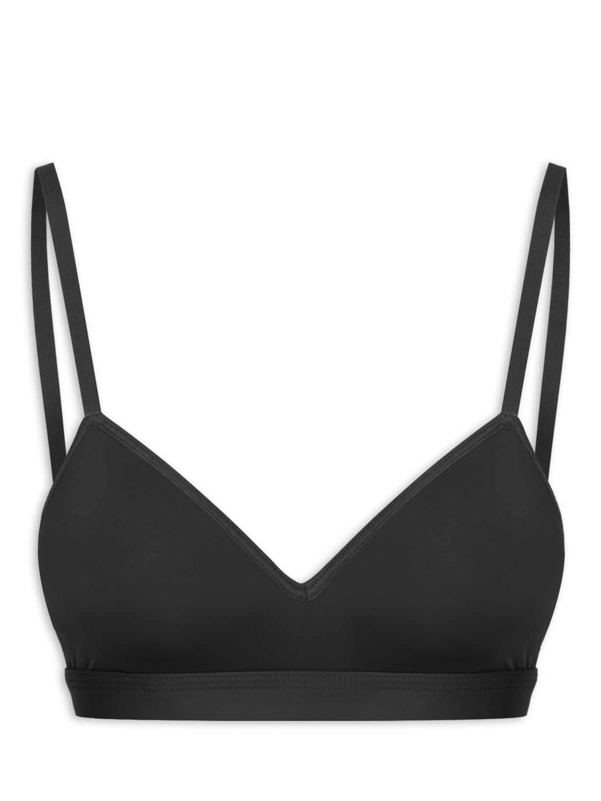 Sutiã Triângulo Com Bojo Soft Sem Aro Básico - Preto
