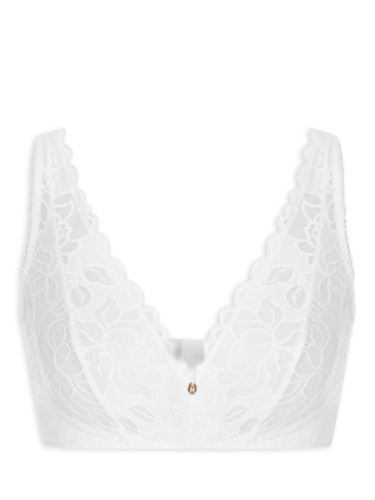 Sutiã Triângulo Com Manta Em Renda Branco Hope