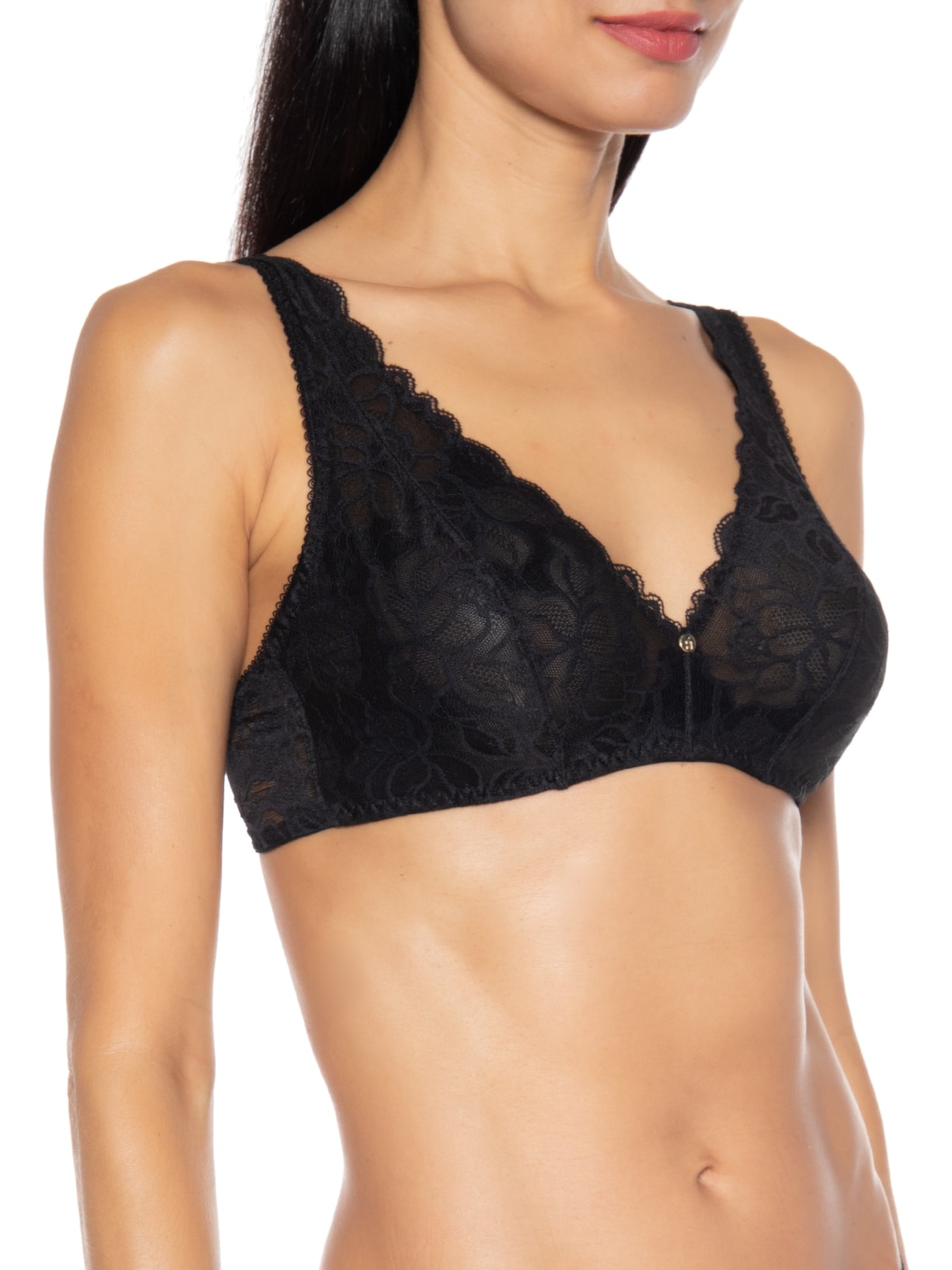 Sutiã Triângulo Com Manta Em Renda Preto Hope