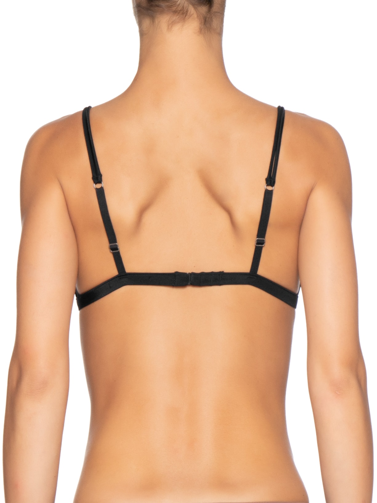 Sutiã Triângulo Em Microfibra Acetinado E Tule Preto Hope