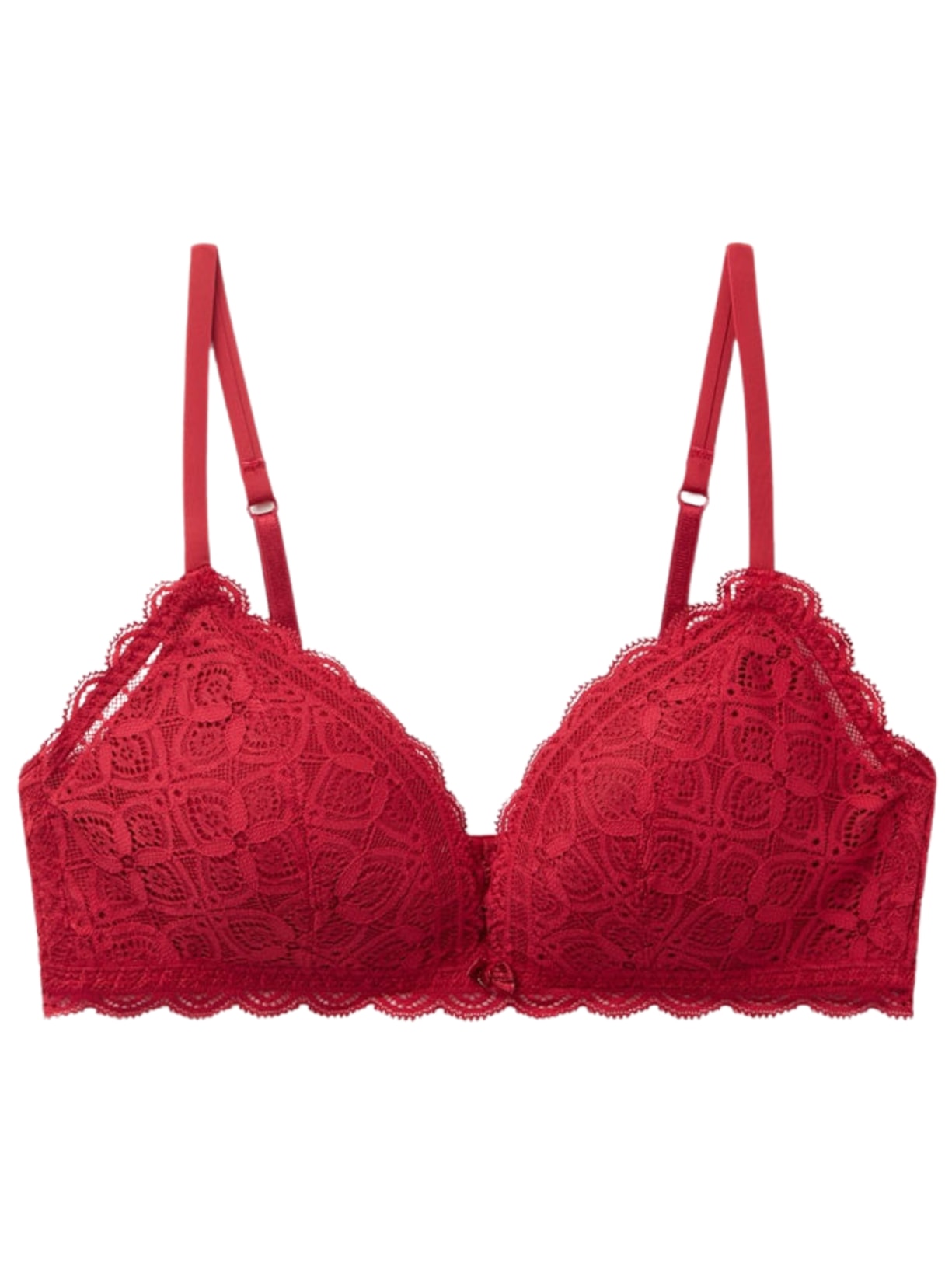 Sutiã Triângulo Em Renda Tiziana - Vermelho