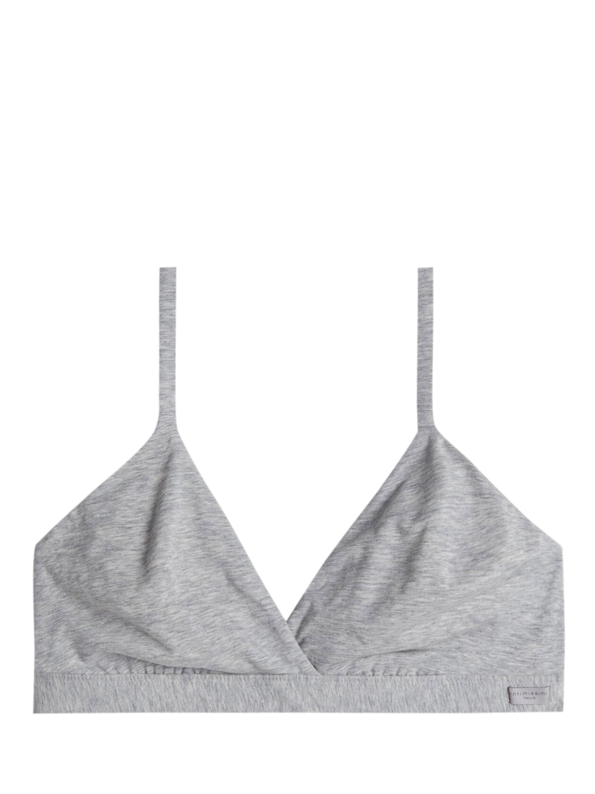Sutiã Triângulo Emma Em Algodão Natural - Cinza