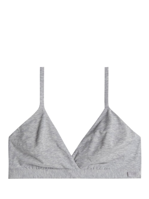 Sutiã Triângulo Emma Em Algodão Natural - Cinza