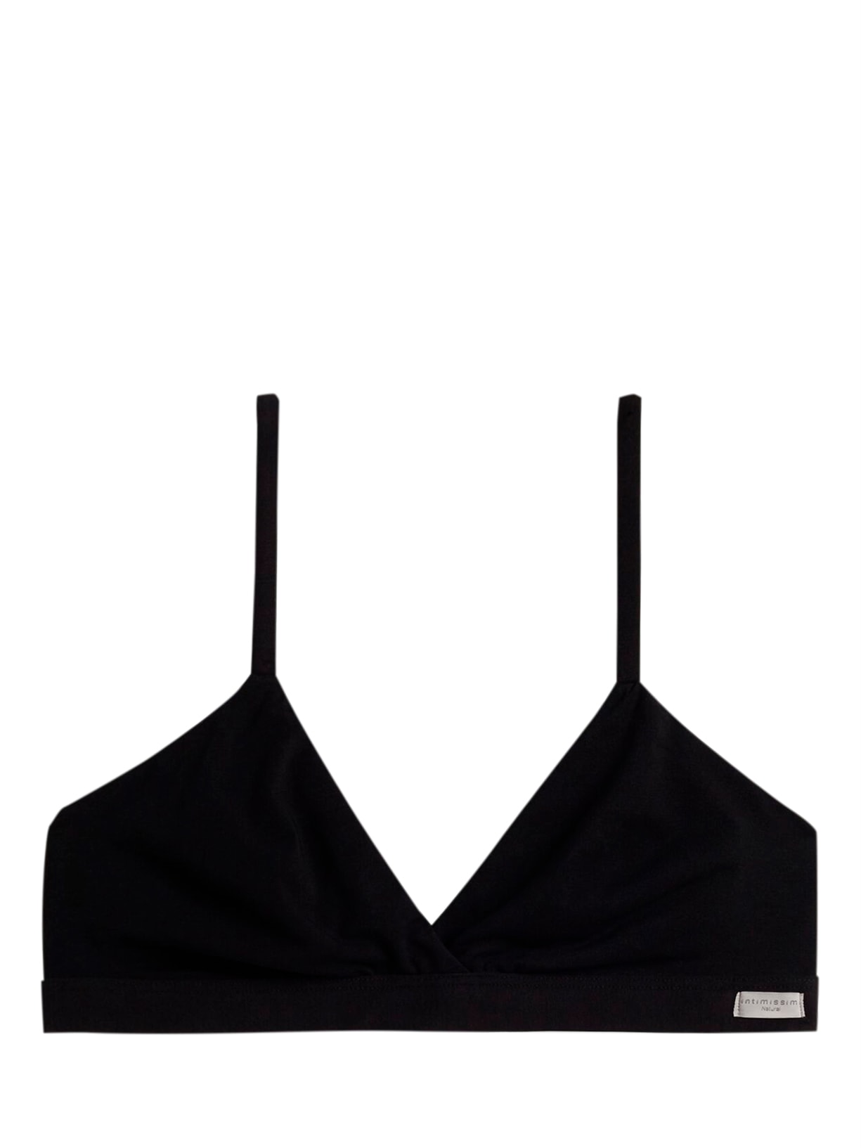 Sutiã Triângulo Emma Em Algodão Natural - Preto