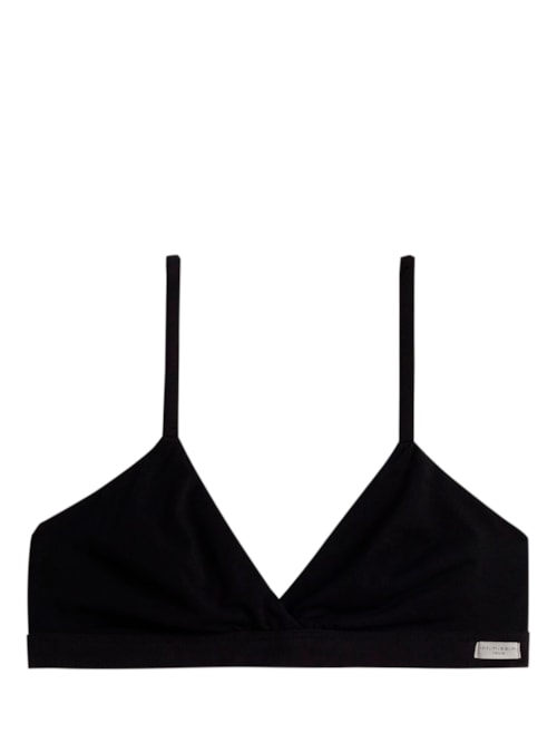 Sutiã Triângulo Emma Em Algodão Natural - Preto