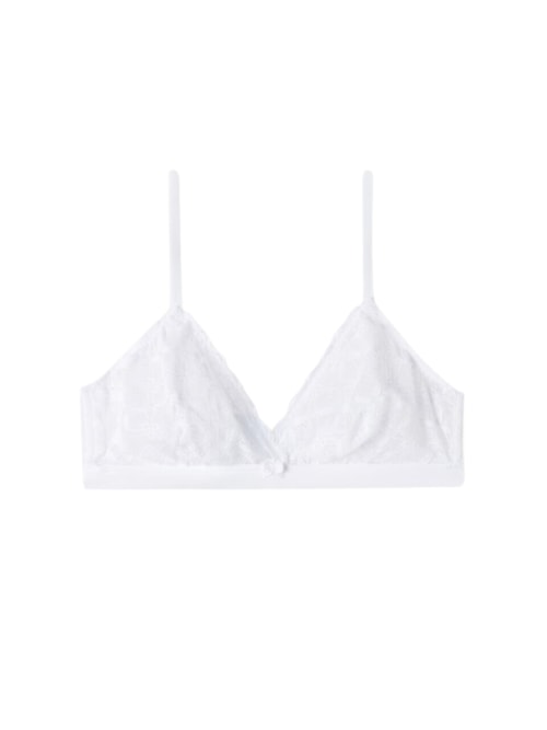 Sutiã Triângulo Emma Em Renda - Branco
