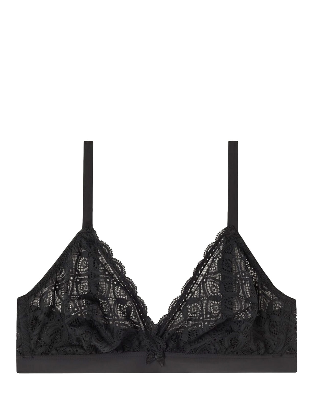 Sutiã Triângulo Emma Em Renda - Preto