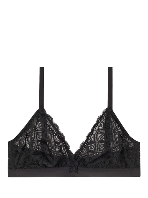 Sutiã Triângulo Emma Em Renda - Preto