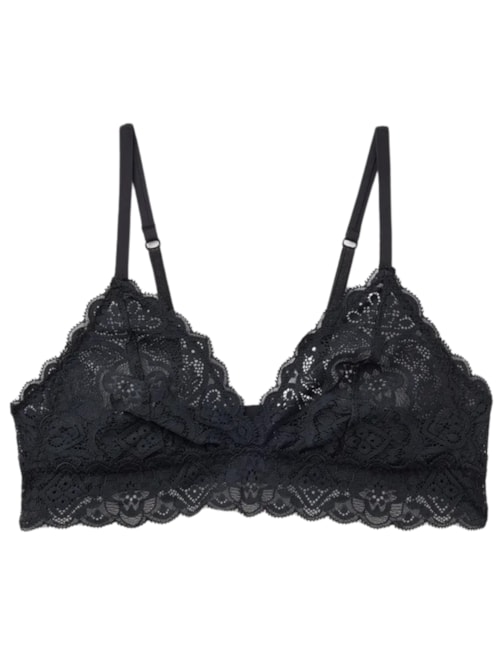 Sutiã Triângulo Emma Em Renda - Preto