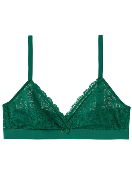Sutiã Triângulo Emma Em Renda - Verde