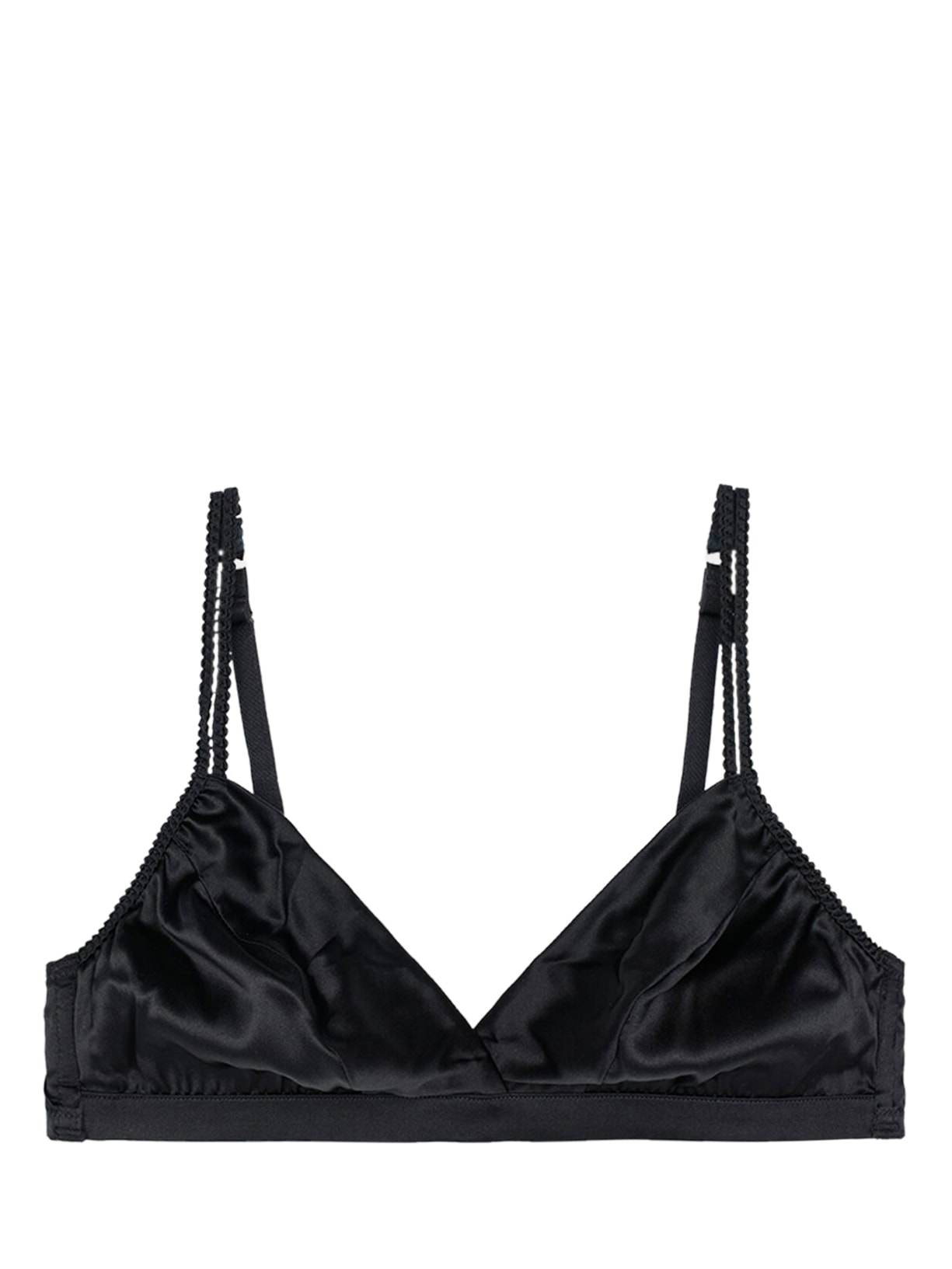 Sutiã Triângulo Emma Em Seda - Preto