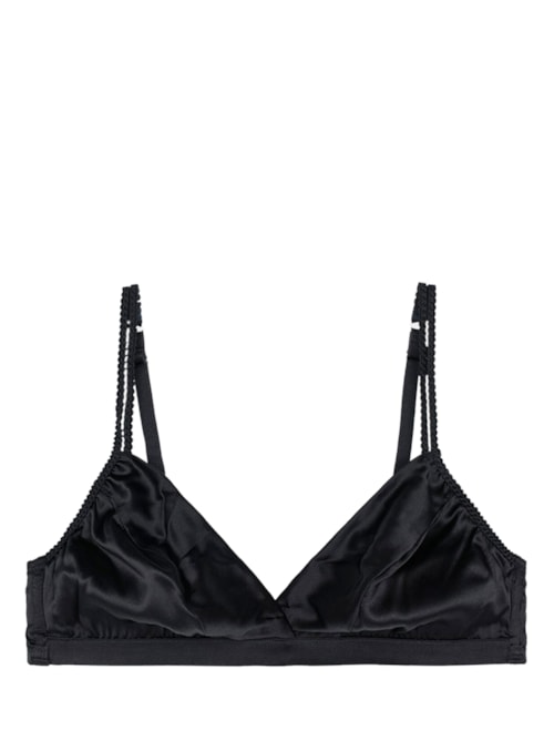 Sutiã Triângulo Emma Em Seda - Preto