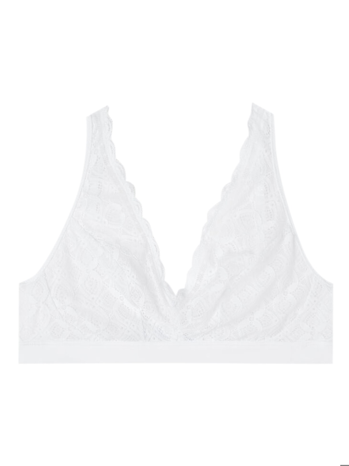 Sutiã Triângulo Lara Em Renda - Branco