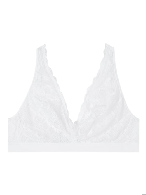 Sutiã Triângulo Lara Em Renda - Branco