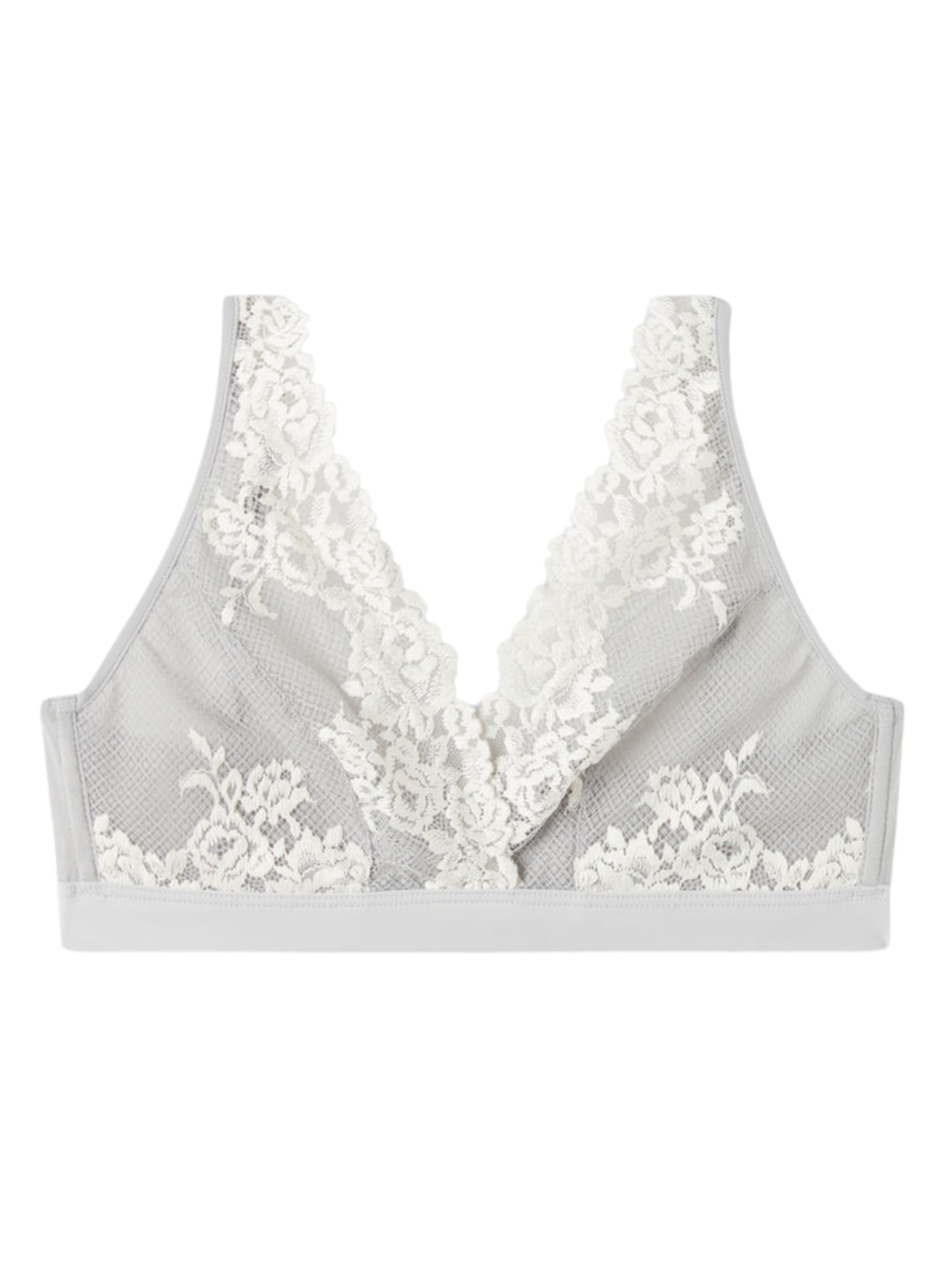 Sutiã Triângulo Lara Pretty Flowers - Cinza