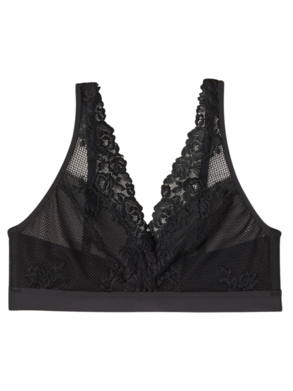 Sutiã Triângulo Lara Pretty Flowers - Preto