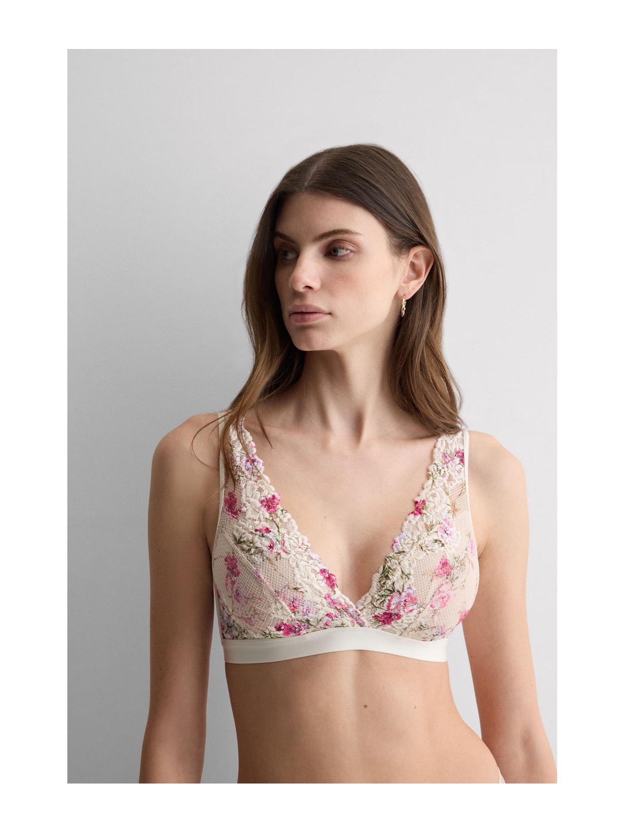 Sutiã Triângulo Lara Pretty Flowers Rosa Intimissimi