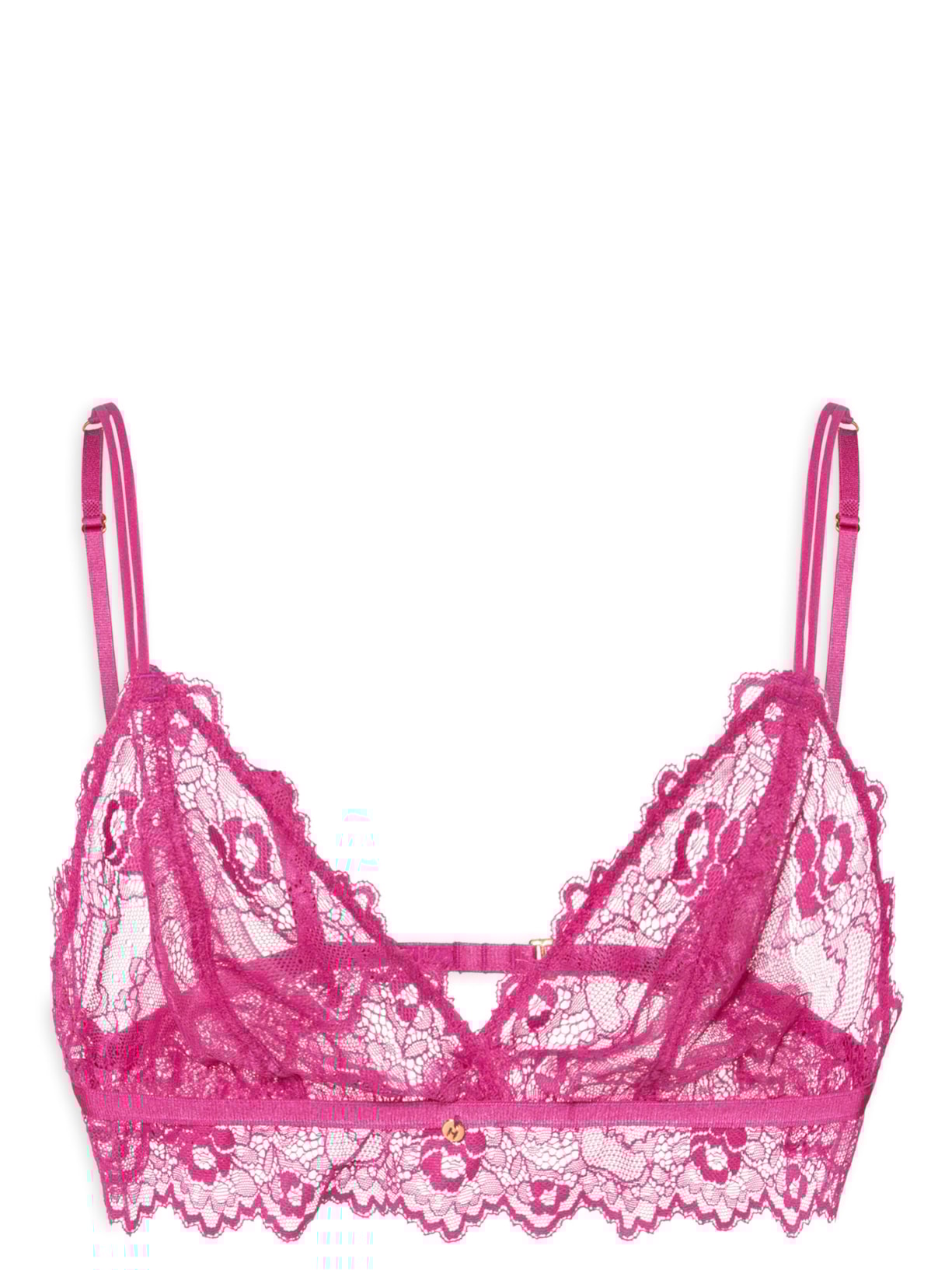 Sutiã Triângulo Sem Bojo Em Renda Rosa Hope