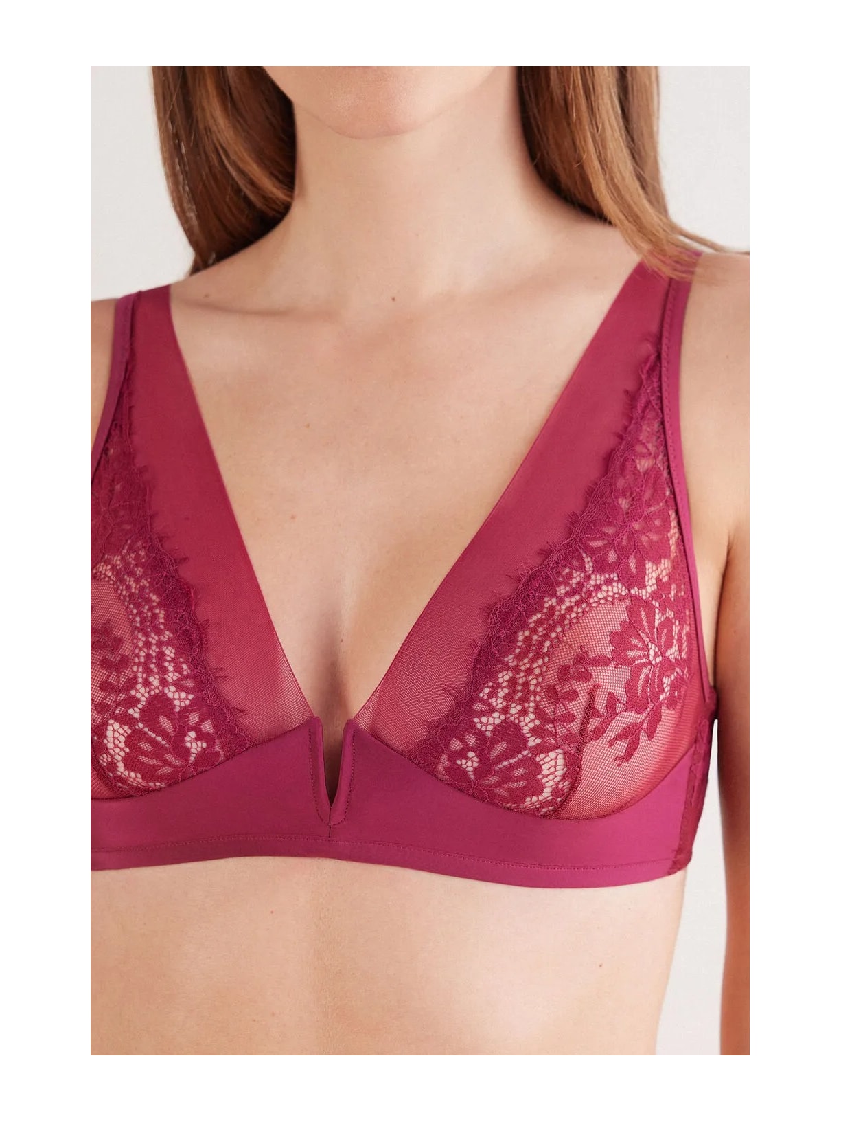 Sutiã Triângulo Sheer Glamour Bordô Intimissimi