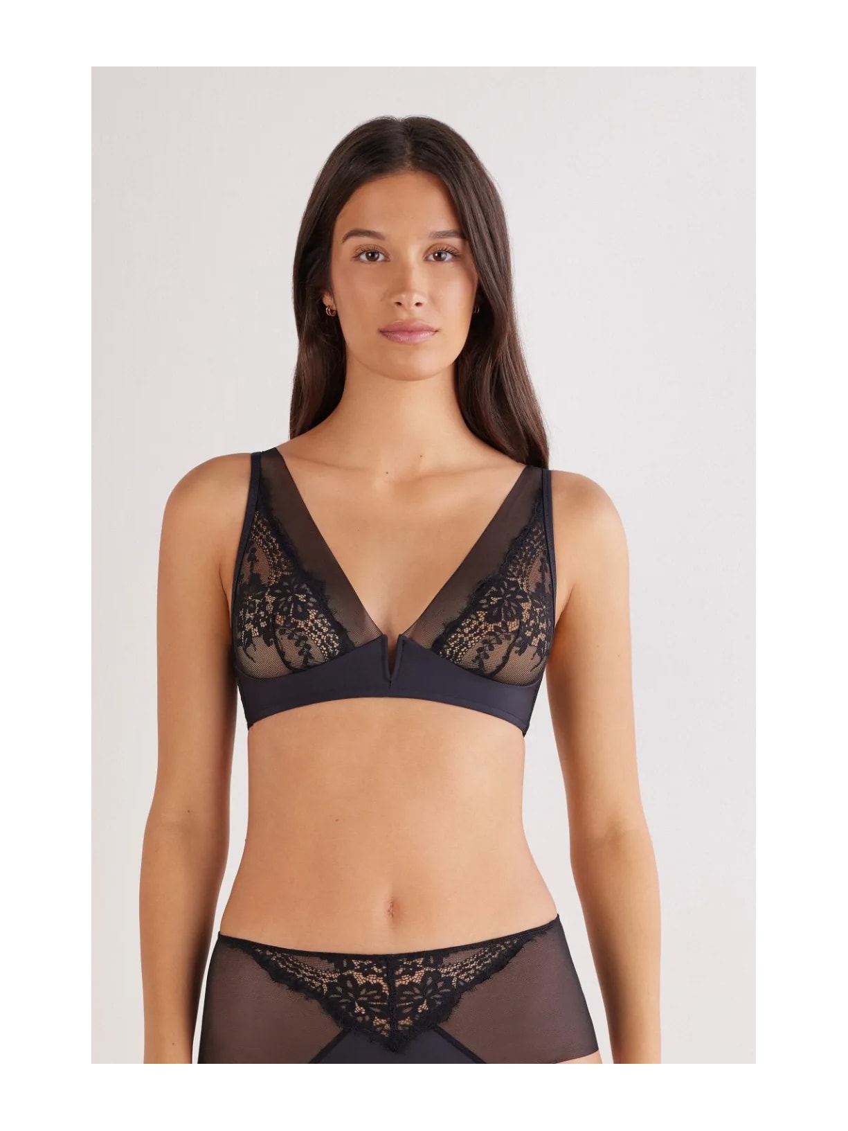Sutiã Triângulo Sheer Glamour Preto Intimissimi