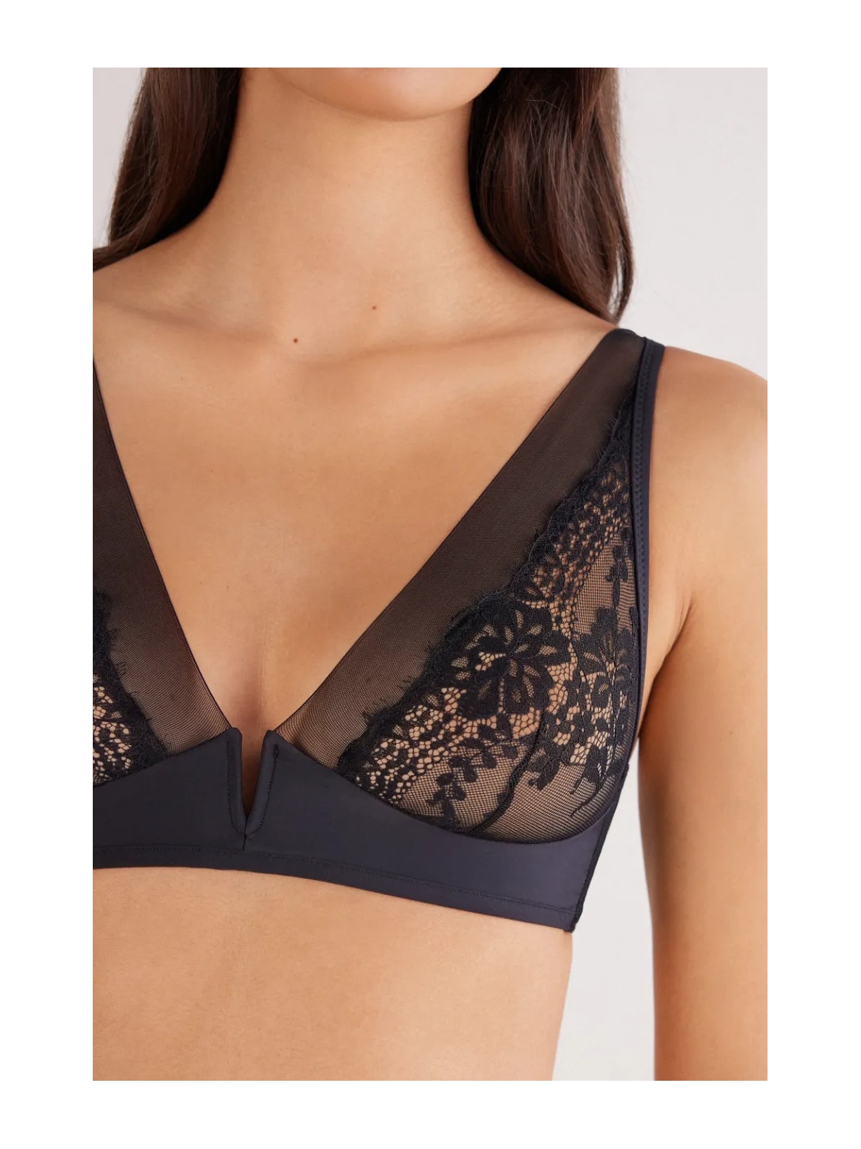 Sutiã Triângulo Sheer Glamour Preto Intimissimi